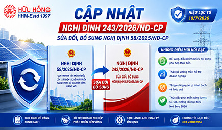 Quy định thiết bị giám sát điện mặt trời mới nhất theo Nghị định 243/2026/NĐ-CP (Sửa đổi NĐ 58/2025)