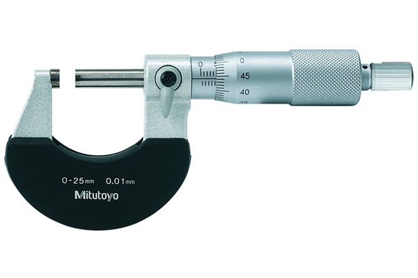 Panme Cơ Khí Đo Ngoài 0-25mm/ 0,01mm Mitutoyo, 102-301 (Khung cách nhiệt)