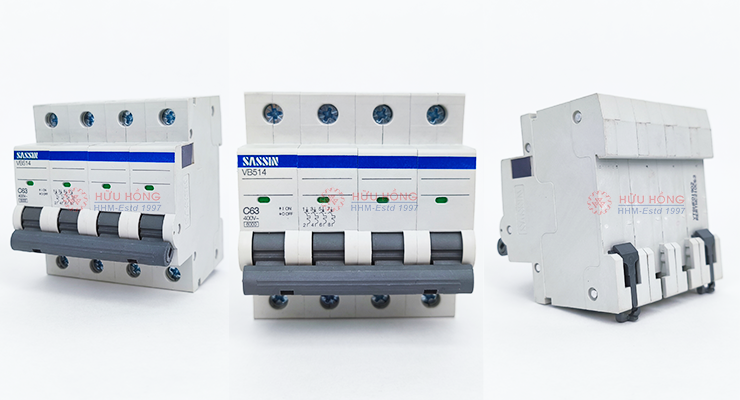 Thiết bị đóng cắt MCB 3 Pha 4 Cực 