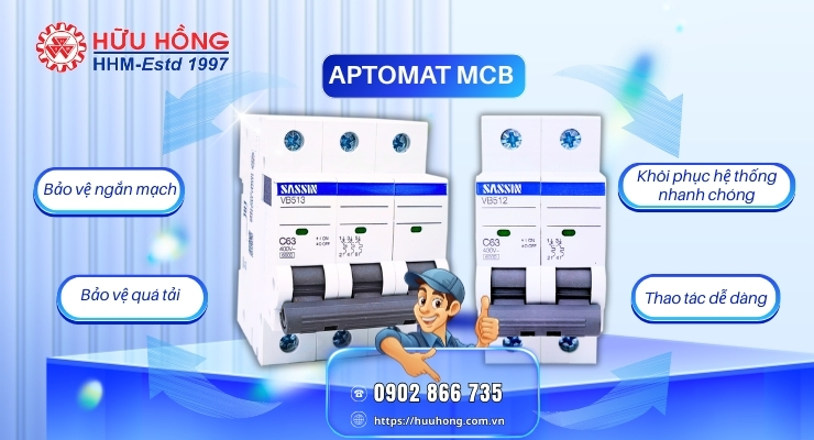thiết bị đóng cắt Aptomat MCB