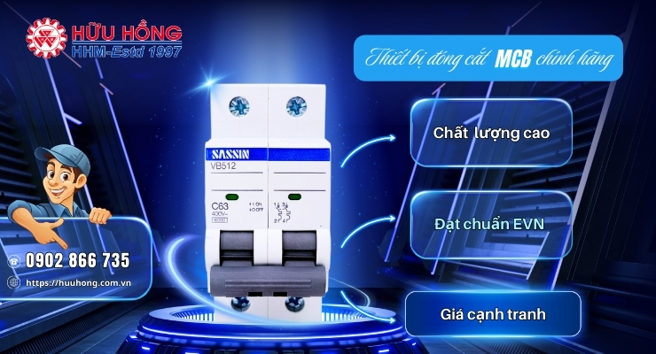 Thiết bị đóng cắt Aptpmat MCB bảo vệ hệ thống điện