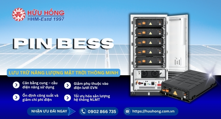 pin bess lưu trữ điện năng lượng mặt trời