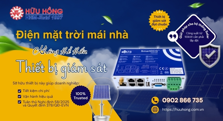 Điện mặt trời mái nhà không thể thiếu thiết bị giám sát SmartDCG™