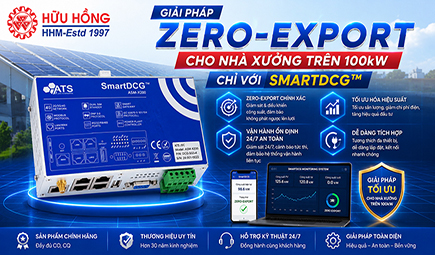 Giải pháp Zero-Export cho nhà xưởng trên 100kW bằng SmartDCG™