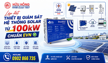 Lắp thiết bị giám sát điện mặt trời từ 100kW chuẩn EVN