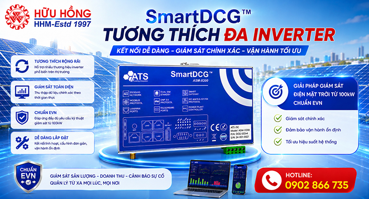 Lắp thiết bị giám sát điện mặt trời từ 100 kW chuẩn EVN