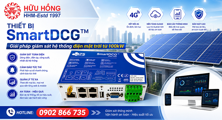 Thiết bị giám sát SmartDCG - Giải pháp an toàn cho hệ thống điện mặt trời mái nhà từ 100kW