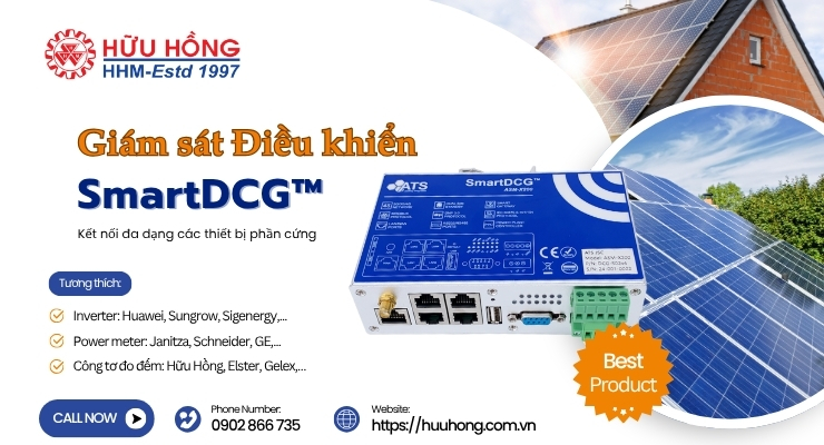 Thiết bị giám sát SmartDCG™ – Giải pháp điều khiển điện mặt trời tương thích đa Inverter