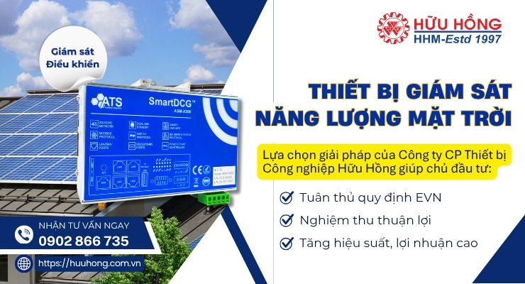 Thiết bị giám sát điện mặt trời chuẩn EVN - Hòa lưới dễ dàng