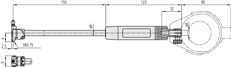 Đồng Hồ Đo Lỗ Nhỏ Tiếp Xúc 2 Điểm 35-60mm/0.001mm Mitutoyo 511-436-20 13 dong ho do lo 511 436 bs3