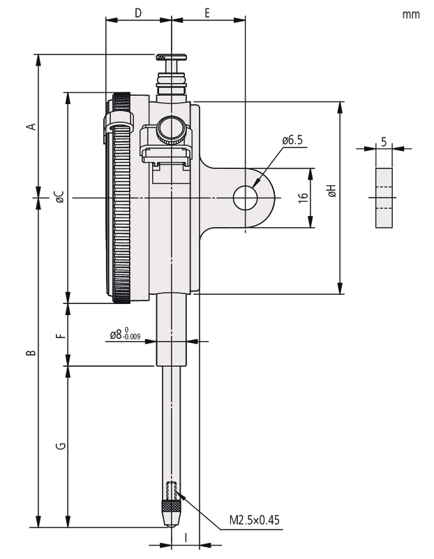 Đồng Hồ So Cơ Khí Flat Back, AGD/ANSI 1", 0,001" Mitutoyo 2416AB-10 10 Sản phẩm khác