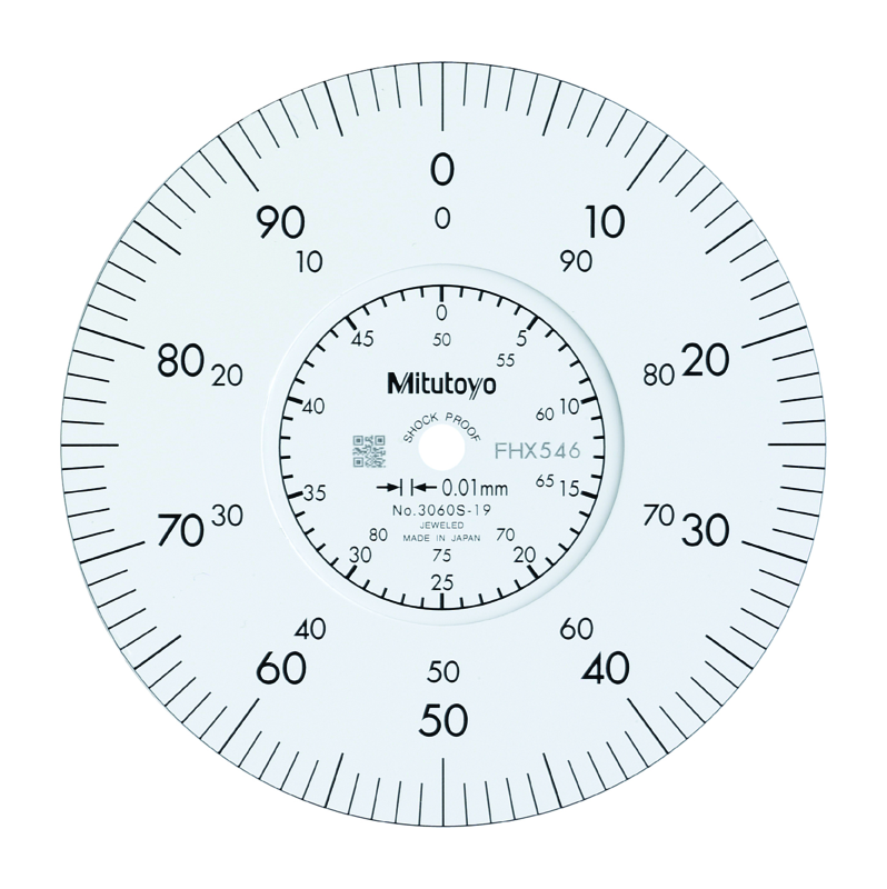 Đồng Hồ So Cơ Khí Mặt Lớn Flat Back 80mm, 0,01mm Mitutoyo 3060AB-19 15 Đồng hồ so cơ khí chính xác