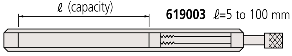 Thanh gá kẹp căn mẫu 5-100mm Mitutoyo 619003 7 Thông số sản phẩm